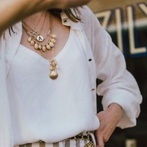 Zara 100% linen oversized white button down shirt